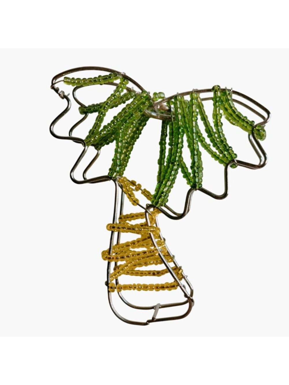 Beaded Wire Palm Tree Cake Topper Figurine Handmade